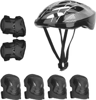 Produktbild von Kinderfahrradhelm Set - Knie- und Ellenbogenschutz - Handschuhe - Schutz für 9-13 Jahre alte Kinder