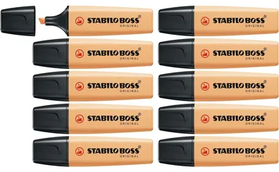 Produktbild von STABILO Textmarker -  BOSS ORIGINAL Pastel - 10er Pack - sanftes Orange