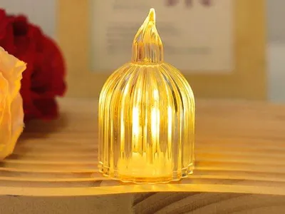 Produktbild von Set von 20 mittelgroßen LED-Tischleuchten, Maße: 3,9*6,5 cm | Batteriebetrieben | Dekoration für den Salon | Dekoration für den Zelt | Ideal für den Salon und die Campinghütte.