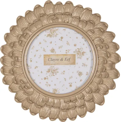 Produktbild von Clayre & Eef Bilderrahmen Ø 10 cm Beige Kunststoff