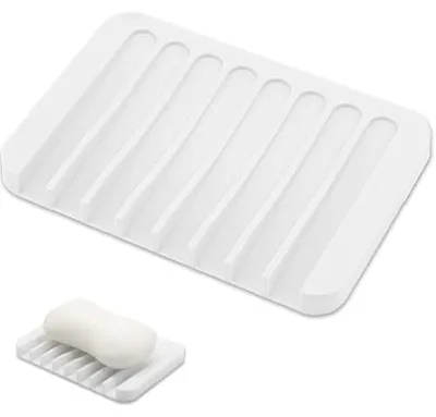 Produktbild von 1 Stück Seifenschale mit Ablauf,Seifenablage,Seifenschale Dusche (Weiß)sSeifenschale Dusche,Seifenschalen,Seifenschale Ohne