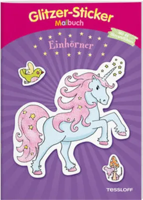 Immagine prodotto di Glitzer-Sticker-Malbuch. Einhörner