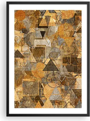 Produktbild von Gerahmtes Poster - Schwarzer Rahmen - Abstraktion modern - 50x70 cm - Wand Bild - Wanddeko - Wandbilder - Kunstposter - Wandposter - Bilderrahmen - Bilder - Kunstdruck - Wandbild - P2BPA50x70-4021