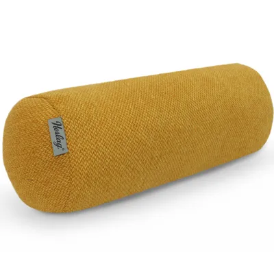 Produktbild von Herlag Kissenrolle LUXE 65x20 cm – vielseitige Nackenrolle, Seitenschläferkissen & Dekokissen, Senfgelb