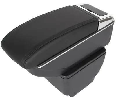 Produktbild von Mittelarmlehne Armlehne Leder Bezug schwarz komplett für Mazda 2 2007-2014