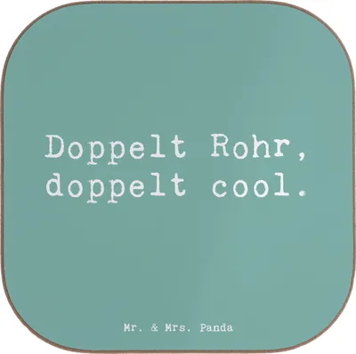 Produktbild von Mr. & Mrs. Panda Untersetzer für Gläser Spruch Fagott Doppelt Cool - Meeresbrise - Geschenk, Tischuntersetzer, Lernen, Coaster, Tischschoner, Glas, Musiker, Instrument