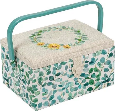 Obrázok produktu pre Šijací box strednej veľkosti 18 x 25 cm z eukalyptového dreva
