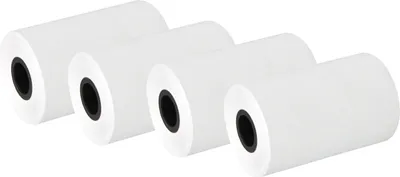 Produktbild von 4 kotúče termálneho papiera na tlač účteniek 57 x 40 mm / 2,24 x 1,57 palca biely termálny papier na kotúče lístkov s priehľadnou tlačou pre pokladničné tlačiarne 58 mm POS termálne účtenky