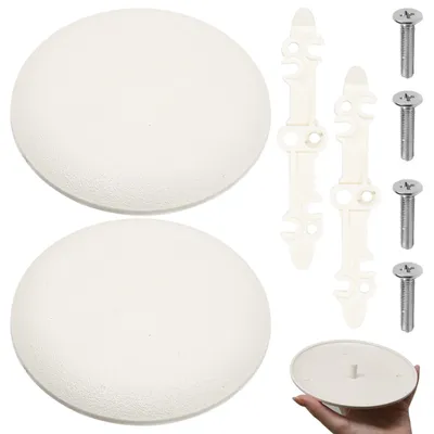Productafbeelding van 2 stuks plafondafdekplaat, overschilderbare witte kunststof gatenplaten voor 3-1/2" tot 4"