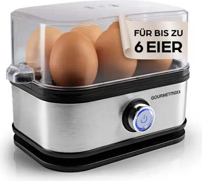 Image de GOURMETmaxx Cuit-œufs design pour 6 œufs avec bol doseur & coquetier - compact