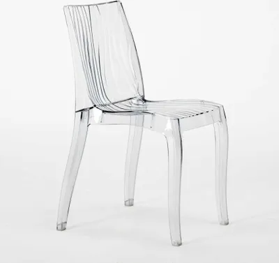 Produktbild von Dune Grand Soleil Stapelbare Bar-Küchenstühle aus durchsichtigem Polycarbonat - Transparent