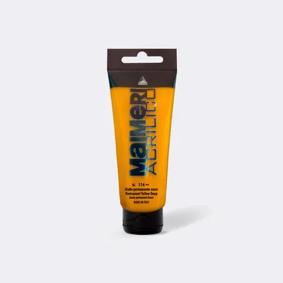 Produktbild von Acrylfarbe MAIMERI Acrilico 200 ml – verschiedene Farbtöne - Permanentgelb dunkel