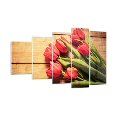 Produktbild von Bilder auf glas - Tulpen Blumenstrauß Sommer Garten - 100x60cm - Glasbilder - Wandbilder - Kunstdruck - Wanddekoration aus Glas - Glas Bilder - Wandbild auf Glas - GEG100x60-2867