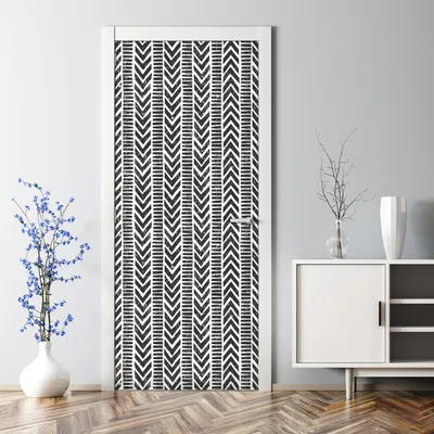 Produktbild von Dekorative Türtattoo selbstklebend Klebefolie Tapete Tür Tattoo Aufkleber Stammes Muster 85 x 200 cm