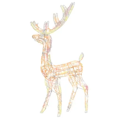 Produktbild von vidaXL LED-Rentier Acryl Weihnachtsdekoration 140 LEDs 128 cm Bunt