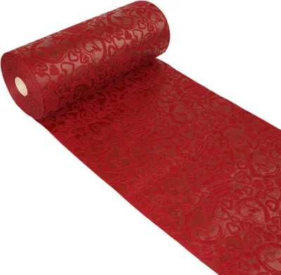 Produktbild von Tischläufer Dekoflor® "Herz" bordeaux - 300mm 25m  - 55-300-25-11