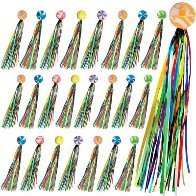 Produktbild von Set mit 24 Gummibällen mit bunten Schleifen