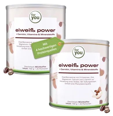 Produktbild von for you power Eiweiß Doppelpack