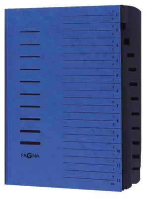 Produktbild von PAGNA Ordnungsmappe 12 Fächer 1-12/A-Z blau