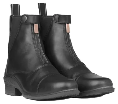 Produktbild von HORZE Rose Reitstiefeletten aus Leder mit Reißverschluss, Schwarz, 39
