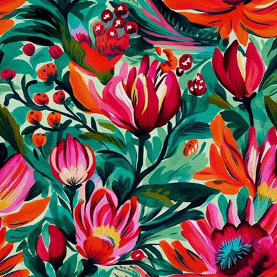 Image de OUTDOOR DECOSTOFFE OXFORD - Blumen- DX2088