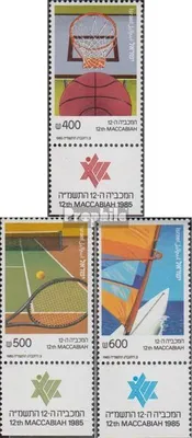 Produktbild von Briefmarken Israel 1985 Mi 1004-1006 mit Tab (kompl.Ausg.) postfrisch Makkabiade