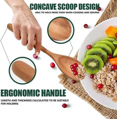 Produktbild von Famanu Kochlöffel Set aus Holz - 2 Stück aus Akazienholz