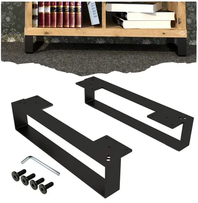 Produktbild von Moderne Möbelbeine zu IKEA Möbeln – Kallax, Besta, Stahl Schwarz
