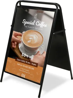 Produktbild von Showdown Displays Kundenstopper Elegant Stahl - 50x70cm