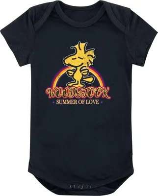 Produktbild von Peanuts Body Uni Woodstock - Piece, Love And Music schwarz 86/92
