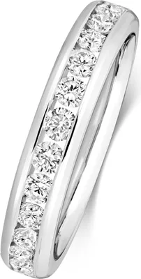 Produktbild von 18 Karat (750) Weißgold 3,7mm Court Form Diamant Trauring/Ehering/Hochzeitsring Brillant-Schliff 0.72 Karat G - SI VS, 51 (16.2); TRS207918KWRSL