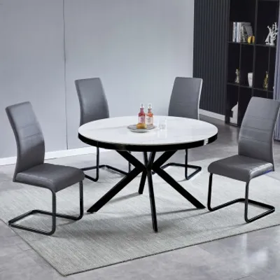 Immagine prodotto di CasaDolce, tavolo da pranzo NEHER 2, 120×76 cm, pietra sinterizzata, struttura in metallo