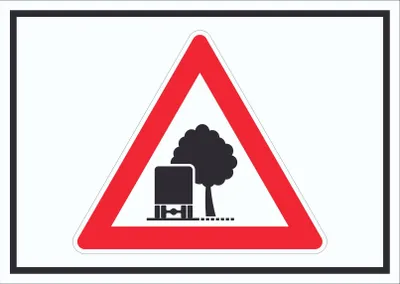 Produktbild von Schild Achtung unzureichendes Lichtraumprofil Symbol A6 Rückseite selbstklebend