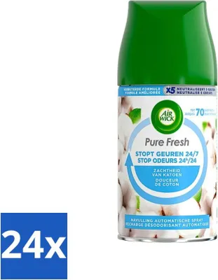 Image de Air Wick Pure – Recharge pour désodorisant – Douceur du coton – 250 ml - Lot économique - 24 pièces