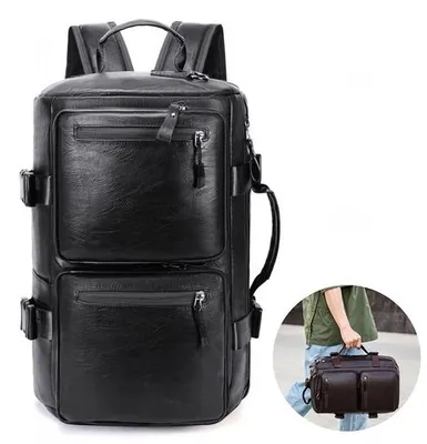 Immagine prodotto di Borsa per laptop 2 in 1 - Per laptop da 6 pollici - In ecopelle - Con scomparto per laptop - Impermeabile - Chiusura resistente