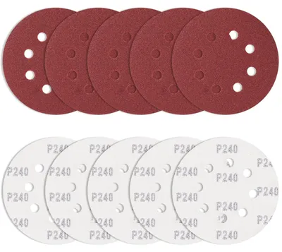 Obrázek produktu pro Brusný papír, 10 kusů, 125 mm, suchý zip, zrnitost 240