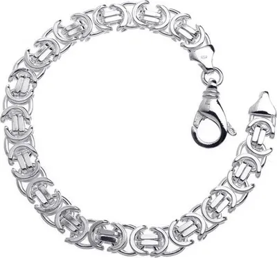 Produktbild von SILBERKETTEN STORE Königskette Armband, flach 9mm - 925 Silber, Länge wählbar von 17-25cm - 21cm