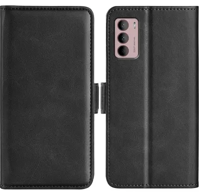 Produktbild von Mobigear Slim Magnet Klapphülle für Motorola Moto G42 - 3 Kartenfächer mit Standfunktion Schwarz