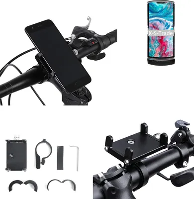 Produktbild von K-S-Trade Handyhalterung für das Fahrrad kompatibel mit Motorola Razr 2019 Halter Lenkstange Fahrradhalterung Motorrad Bike Mount Befestigung