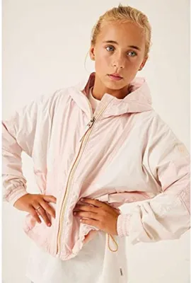 Produktbild von Garcia Mädchen Übergangsjacke Peach-Beige mit Kapuze und Reißverschluss leicht
