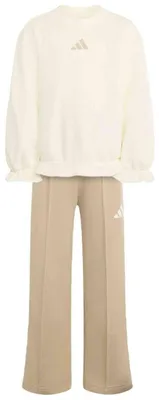 Imagen del producto de Conjunto de chándal Adidas Seasonals con volantes, modelo "Off White / White", para niñas