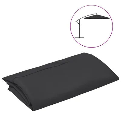Immagine prodotto di vidaXL Copertura di ricambio per ombrellone a sbalzo nero 350 cm