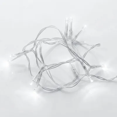 Produktbild von Lichterkette mit 10 LED in kalt weiß - 130 cm - Weihnachts Tischlichterkette Deko Innen Beleuchtung