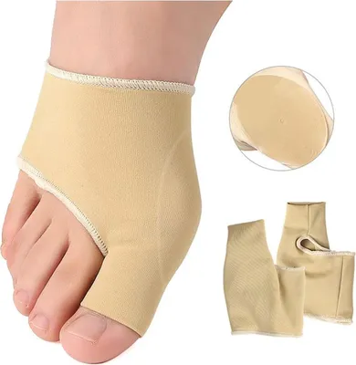 Productafbeelding van Jumada – Bescherm uw voeten – Nachtverband voor hallux valgus – zachte gelpad – universele maat – voetboogsteun – correctie voor hallux valgus (scheve grote teen) – beige – 2 stuks – 1 paar