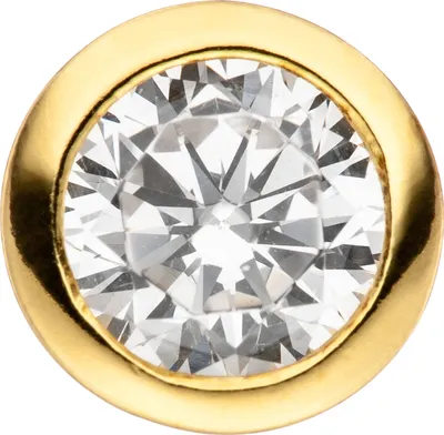 Produktbild von JOBO Anhänger rund 925 Sterling Silber gold vergoldet 1 Zirkonia Silberanhänger
