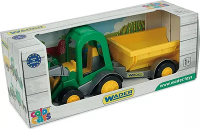 Image de Tracteur avec chargeur et remorque agricole