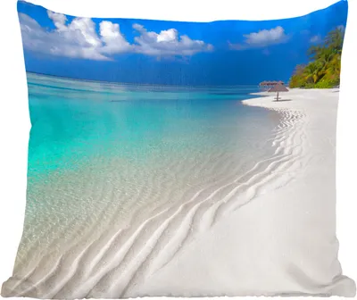 Produktbild von MuchoWow® Zierkissen Sofakissen Wohnzimmer Dekokissen 40x40 cm Meer - Strand - Sommer - Foto Kissen - Schlafzimmer Dekoration