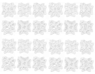 Gesichtsmal-Schablonen-Set, 24 Stück, Blumen & Tiere, wiederverwendbar