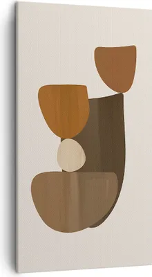 Produktbild von Bild auf Leinwand - Leinwandbild - Einteilig - Abstraktion Braun Minimalismus - 45x80cm - Wand Bild - Wanddeko - Wandbilder - Leinwanddruck - Bilder - Wanddekoration - Leinwand bilder - PA45x80-4212