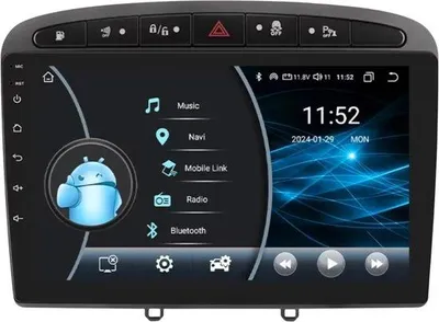 Immagine prodotto di Autoradio con Bluetooth e CarPlay per Peugeot 308/308SW/408 (2012-2020) - Compatibile con Apple e Android - Impianto stereo con sistema di navigazione - 2 GB di RAM, 32 GB di memoria